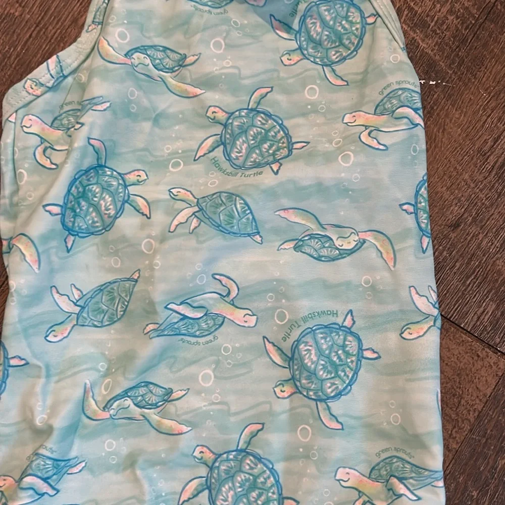 NWT Green Sprouts Baby Girls Lightweight Easy Change Swimsuit 6 mths‎ Turtle
